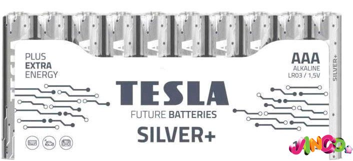 392349 Лужні батарейки TESLA Batteries 1.5V AАA LR03 SILVER + блістер-10шт. в упаковці