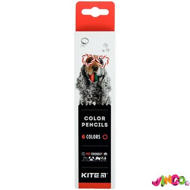 K22-050-1 Олівці кольорові, 6 шт. Kite Dogs