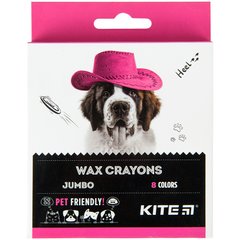 K22-076 Крейда воскова Jumbo, 8 кольорів Kite Dogs