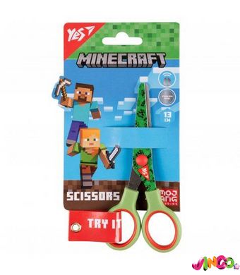 480436 Ножиці Yes Minecraft 13см, з принтом на лезі, зелені