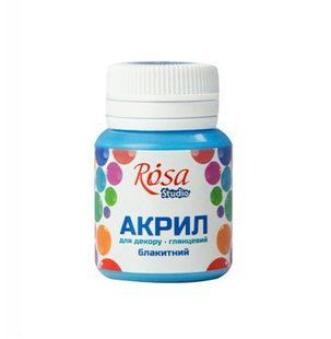 21011 Акрил для декору, Блакитний, глянцевий, 20 мл, ROSA Studio