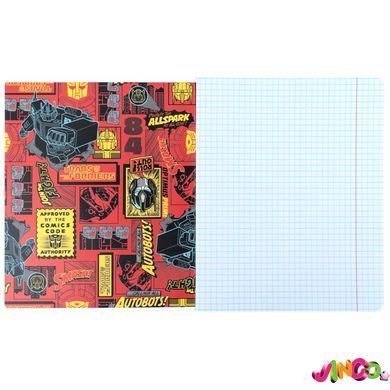 Зошит шкільний Kite Transformers TF26-232, 12 аркушів, клітинка