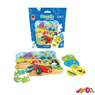 RK1140-03 Puzzle in stand-up pouch "2 in 1. Cars" RK1140-03