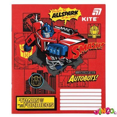 Зошит шкільний Kite Transformers TF26-232, 12 аркушів, клітинка