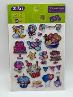 ZB.63406 3D наліпки Солодкі тістечка 19 см, KIDS Line