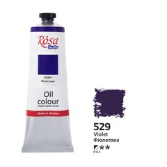 328529 Краска масляная, Фиолетовая (529), 100мл, ROSA Studio