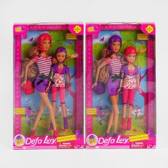127298 Лялька Defa 8130 (24) 2 ляльки у наборі, роликові ковзани, шоломи, у коробці