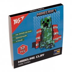Пластилин YES, 12 цветов, 240г Minecraft, 540622