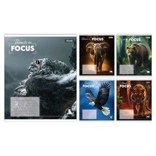 768065 А5 96 лін. 1В Beasts in Focus, зошит учнівський загальний