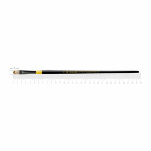 Пензель синтетика овальна Yellow stripe 1017 №10 довга ручка KOLOS