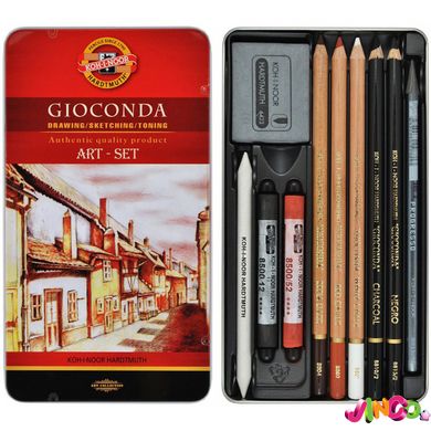 Набір художній GIOCONDA 8890, 10 предметів, металева упаковка