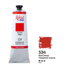 328534 Краска масляная, Красная темная (534), 100мл, ROSA Studio
