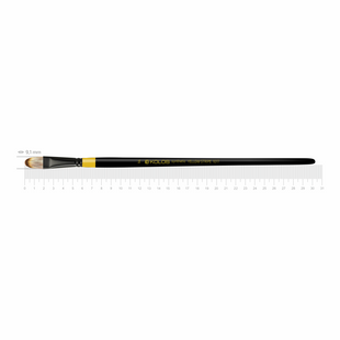 Пензель синтетика овальна Yellow stripe 1017 №14 довга ручка KOLOS