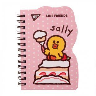 Блокнот YES В7/60 подв. спіраль "Line Friends. Sally", клітинка
