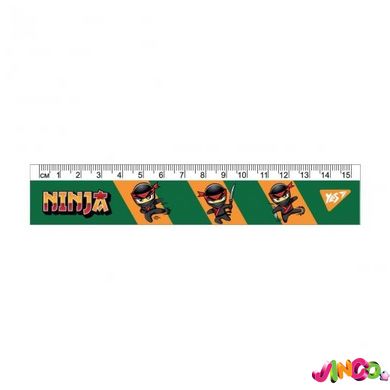 370646 Лінійка YES 15 см "Ninja"