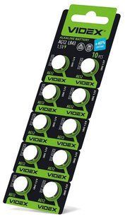 Батарейка AG 12 (LR43) Videx blister card 10 pc