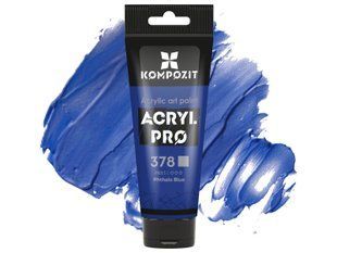 Фарба художня Acryl PRO ART Kompozit 75 мл, 378 блакитний ФЦ, 378 блакитний ФЦ