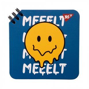 Блокнот YES 110х110/80 подв. cпіраль "Melt smile", клітинка