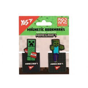 Закладки магнітні YES "Minecraft", висікання, 2 шт (708397)