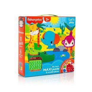 Пазли "Fisher-Price. Maxi puzzle & wooden pieces" VT1100-01 (укр)