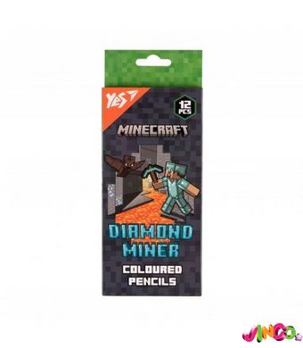 290720 Олівці кольорові Yes 12 кол. Minecraft. Diamond Miner