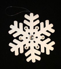 B60X4958-W Підвіска "Сніжинка", d=20см, колір: білий, в п п, виріб для новорічних та різдвяних свят, ялинкова п