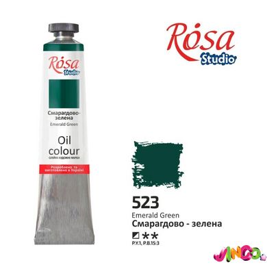 326523 Краска масляная, изумрудно-зеленого, 60мл, ROSA Studio