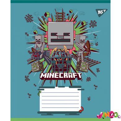 Зошит учнівський шкільний, А5 24 кл. Yes Minecraft Heroes (767581)