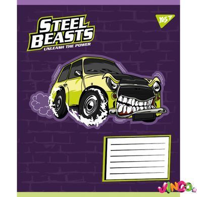 767710 А5 12 лін. Yes Steel Beasts, зошит учнівський шкільний