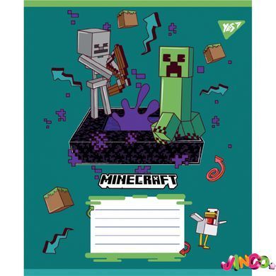 Зошит учнівський шкільний, А5 24 кл. Yes Minecraft Heroes (767581)