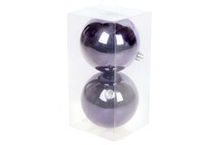 147-897 Набір різдвяних кульок 10 см, колір - Blackberry, 2шт: глянсовий