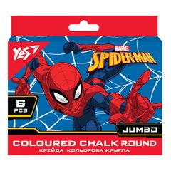 Крейда кольорова YES Marvel.Spiderman 6 шт, JUMBO, 400464