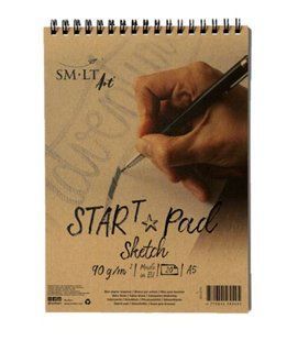 Альбом для ескізів на спіралі, STAR T, А4, 20 арк., 90 г/м?, SMILTAINIS (ES-20TS FSC)