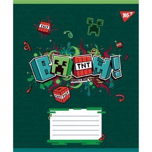 767582 А5 24 лін. Yes Minecraft Heroes, зошит учнівський шкільний