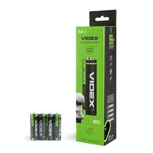 Батарейка лужна AA/LR6 (пл-4шт) Videx, LR6/AA 4pcs S