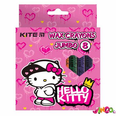 Мел восковой Kite Jumbo Hello Kitty HK21-076, 8 цветов
