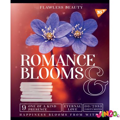 Тетради для записей, А5 60 ячейка YES Romance blooms, тетрадь для записей, 766473
