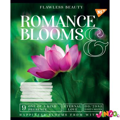 Зошити для записів, А5 60 клітинка YES Romance blooms, зошит для записів, 766473