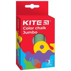 K22-077-2 Крейда кольорова Jumbo, 3 кол. Kite Fantasy