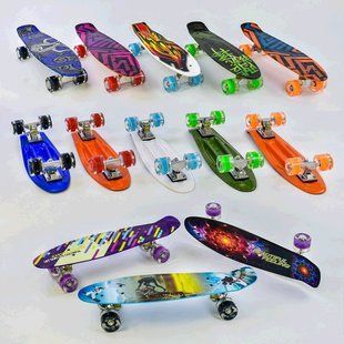 Скейт S 99160 Best Board, дошка = 55см, колеса PU, світло, d = 6см, МІКС