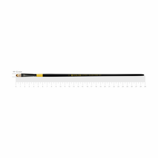 Пензель синтетика овальна Yellow stripe 1017 № 6 довга ручка KOLOS