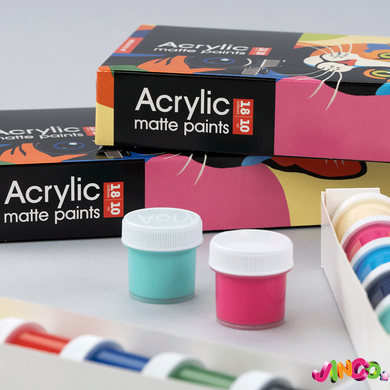 Набір акрилових фарб, ColorCat, матові, 18 ? 10 мл, Arteo (322112009)