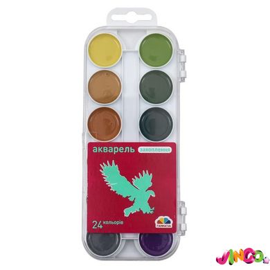 Фарби акварель 24 кольорів, б п, пластик, Захоплення (200109)