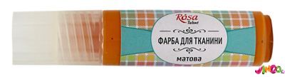 21924 Фарба акрилова, Оранжева, 20мл, для тканин, ROSA Talent