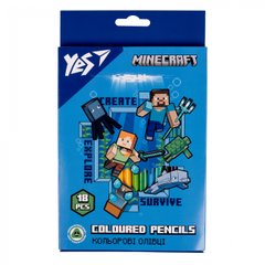 290715 Олівці кольорові YES 18 кол. "Minecraft"