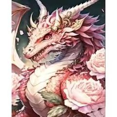 SK85978 Алмазна картина Квітковий дракон Strateg розміром 40х50 см (SK85978)