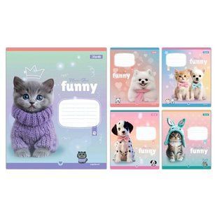 768209 А5 12 лін. 1B Funny Pets, зошит учнівський шкільний