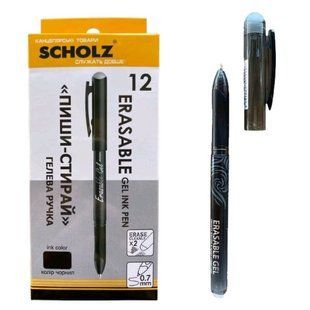 3002-9SCH ручка гелева пиши-стирай , 0.7мм, чорн., Erasable, 3002-9SCH, SCHOLZ