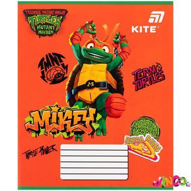 Зошит шкільний Kite Ninjia Turtles NT26-235, 12 аркушів, коса лінія