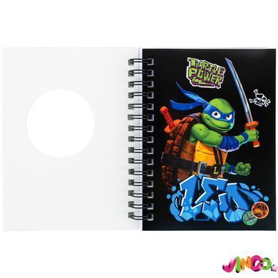 Блокнот на спіралі Kite Ninja Turtles NT26-229, А6, 80 аркушів, клітинка